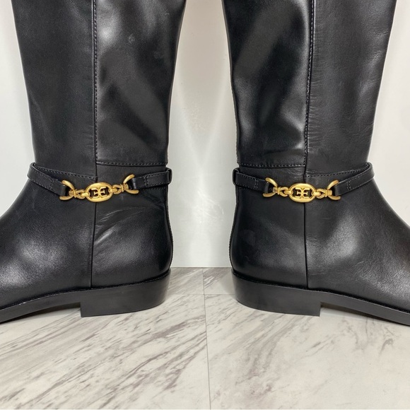 Sam Edelman Clive Black Black Leather Square Toe Tall Boot 7M - Picture 8 of 15